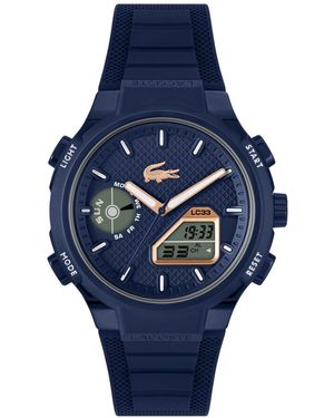 Lacoste Lc33 Midnight Silicone Strap Watch - Blue