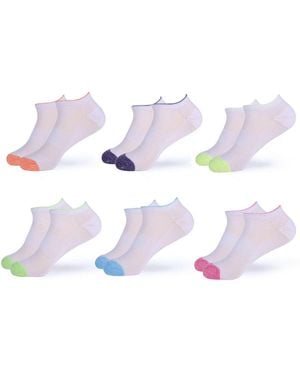 Gallery Seven Alabaster No-show Sports Socks 6 Pack - Multicolor