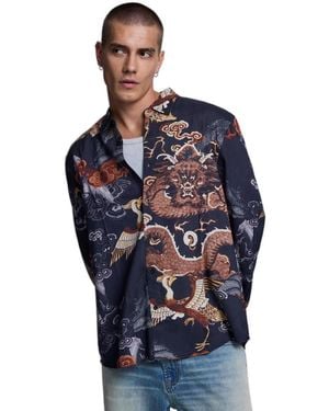 Desigual Printed Long-sleeve Shirt - Blue