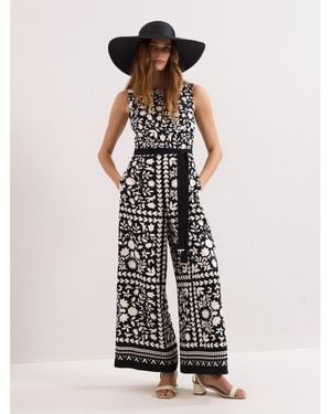 Phase Eight Cyra Printed Jumpsuit - White