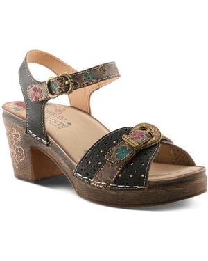 L'ARTISTE Spring Step Upperbuck Ankle Strap - Brown