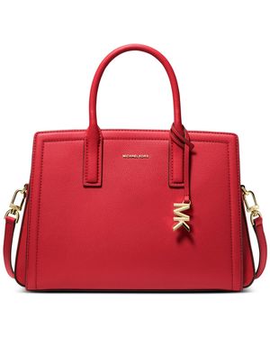 Michael Kors Michael Laila Medium Leather Crossbody Satchel - Red