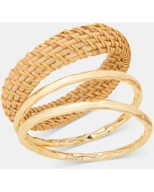 Style & Co. Gold-tone And Rattan Bracelets - Metallic