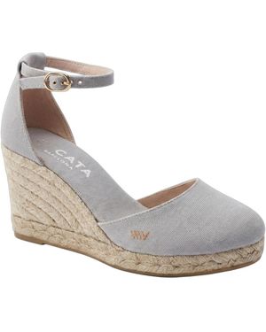 VISCATA Estartit Canvas Espadrille Wedges - Gray