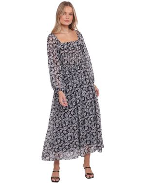 Petal & Pup Faith Long Sleeve Maxi Dress - Blue