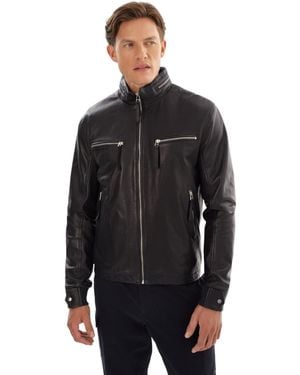 Regency Leathers Calton Leather Bomber Jacket - Black