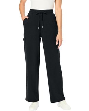 Woman Within Within Knit Pull-on Drawstring Cargo Pants - Black