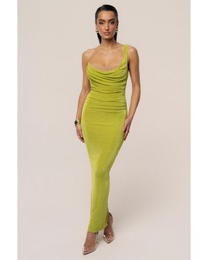 JLUXLABEL Slinky Krishna One Shoulder Maxi Dress - Green