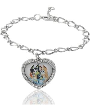Bluey Heart Pendant Chain Bracelet - White