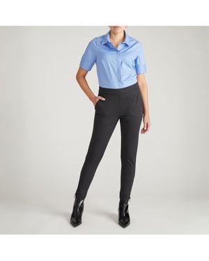 UNIVERSAL STANDARD Plus Size Moro Pocket Denim Look Ponte Pants - Blue