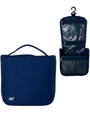 Lands' End Small Hanging Toiletry Bag For Travel - Blue