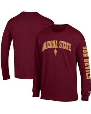 Champion Arizona State Sun Devils Arch Over Logo 2-hit Long Sleeve T-shirt - Red