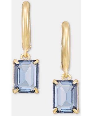 Ralph Lauren Glass Stone Drop huggie Earrings - Blue