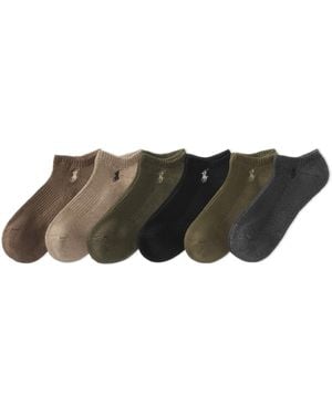 Polo Ralph Lauren 6-pack Performance Sport Low Cut Socks - Brown