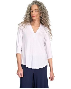 Alembika Essential V-neck Top - White