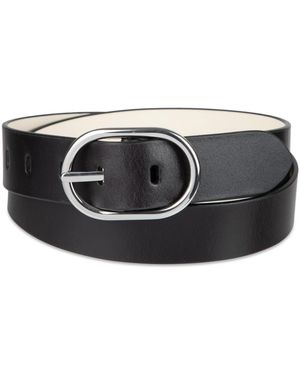 Cole Haan Two-in-one Center Bar Reversible Leather Belt - Black