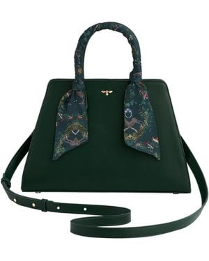 Fable England Into The Woods Structured Tote - Green