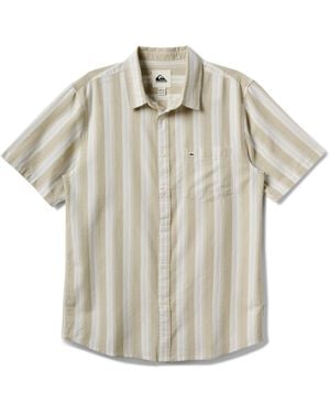 Quiksilver Oxford Stripe Classic Short Sleeve Shirt - White