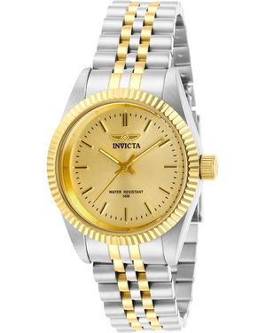 INVICTA WATCH 29405 Specialty Quartz 3 Hand Champagne Dial Watch - Black