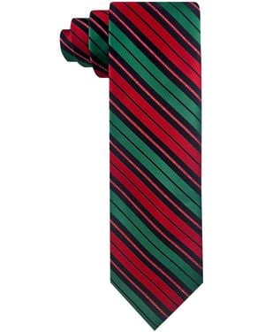 Hallmark Holiday Traditions Candy Cane Pattern Slim Tie - Blue