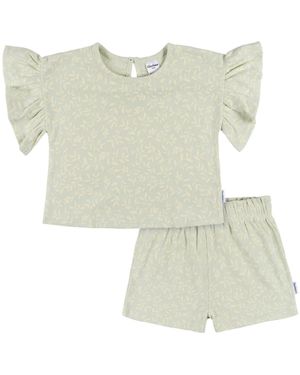 Gerber Toddler Girls 2-piece Shirt And Shorts Set - White