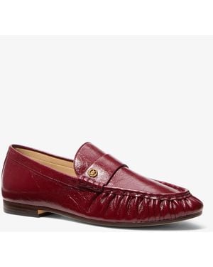 Michael Kors Michael Jennings Ruched Slip-on Loafers - Red