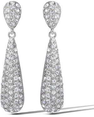 Jessica Simpson Crystal Drop Earrings - White