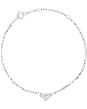 Roxy Waterproof Heart Charm Bracelet - White