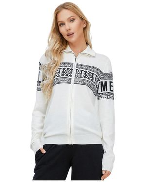 Bellemere New York Vintage Sweden Design Full Zipped Cardigan - White