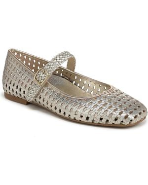 Vionic Alameda Woven Mary Jane Flats - White