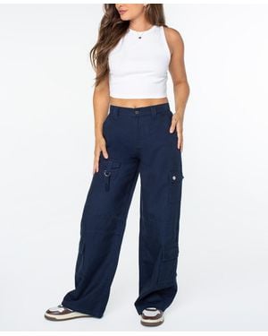Celebrity Pink High-rise Wide-leg Cargo Pants - Blue