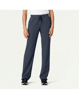 Jaanuu Plus Size Xenos 5-pocket Classic Mid-rise Scrub Pant - Blue