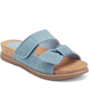 Rockport Zova Open Toe Casual Flat Sandals - Blue