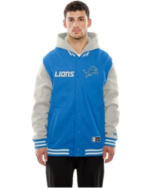 KTZ Detroit Lions Full-snap Fleece Hoodie - Blue