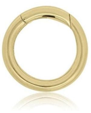 The Lovery Classic Charm Holder 14k Gold Plated Sterling Silver - White