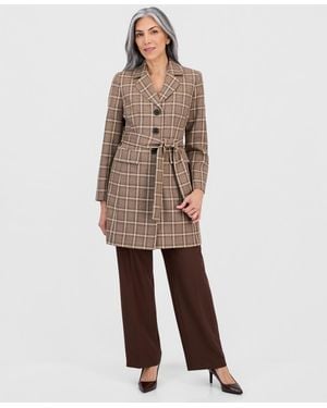 Le Suit Belted Mid-rise 2 Piece Pantsuit - Natural