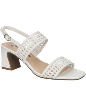 Bella Vita Xannon Block Heel Sandals - White