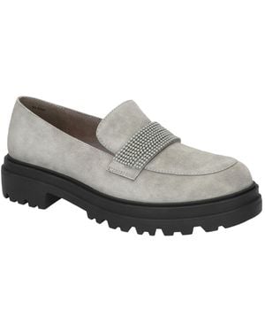 Bella Vita Paz Comfort Lug Loafers - Gray