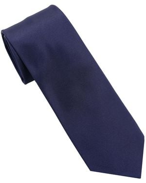 DKNY Matte Satin Slim Design Tie - Blue