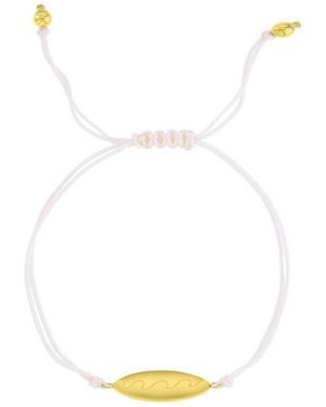 Roxy Waterproof Surfboard Beads Adjustable Bracelet - White