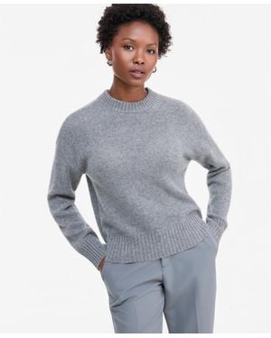Charter Club Petite Cashmere Relaxed Crewneck Sweater - Blue