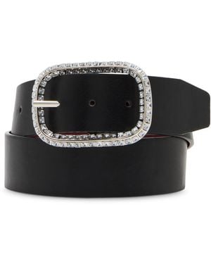 Steve Madden Reversible Embellished Belt - Black