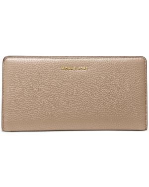 Michael Kors Michael Bryant Large Slim Leather Snap Wallet - Natural