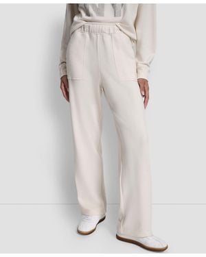 DKNY Petite Pull-on Pants - White