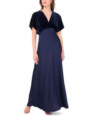 Cece V-neck Dolman Sleeve Maxi Dress - Blue