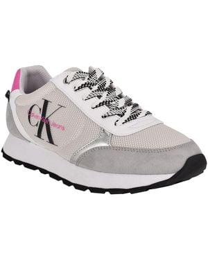 Calvin Klein Jeans Cayle Logo Casual Lace-up Sneakers - White