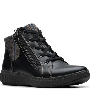 Clarks Collection Caroline Spice Side Zip Booties - Black