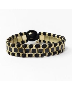 INK+ALLOY Josie Enamel Bracelet Small - Black