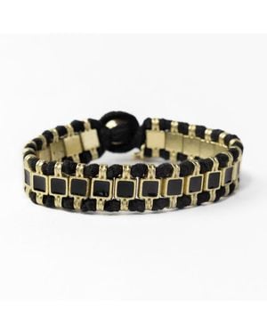 INK+ALLOY Josie Enamel Bracelet Small - Black