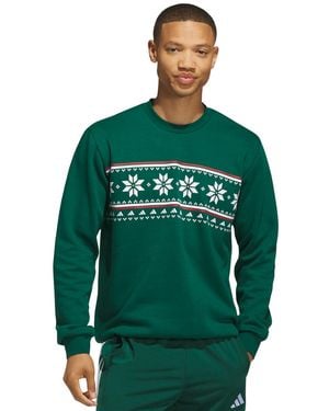 adidas Holiday Sweater Graphic Sweatshirt - Green